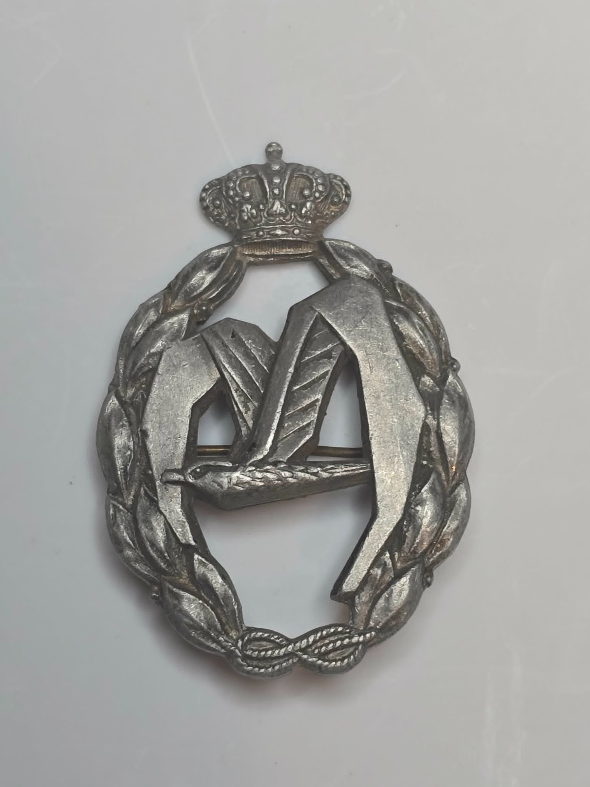 Original WW2 Italian Air Force Aerial Transport Badge in Silver
