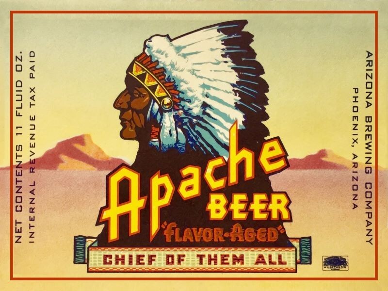 Apache Beer of Phoenix Arizona NEW Metal Sign: 12 X 16, 