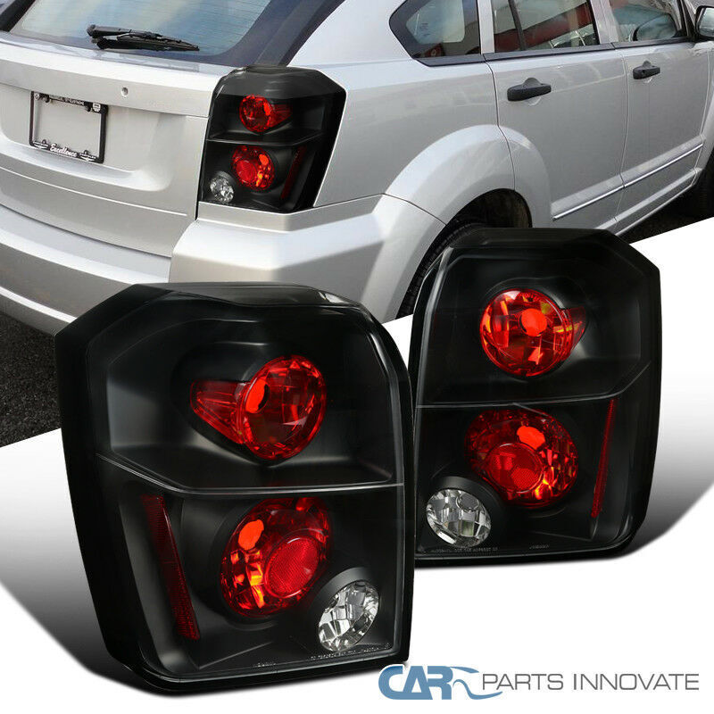 Black Fits 2007-2012 Dodge Caliber R/T SE SXT SRT4 Tail Lights Brake Lamps Pair