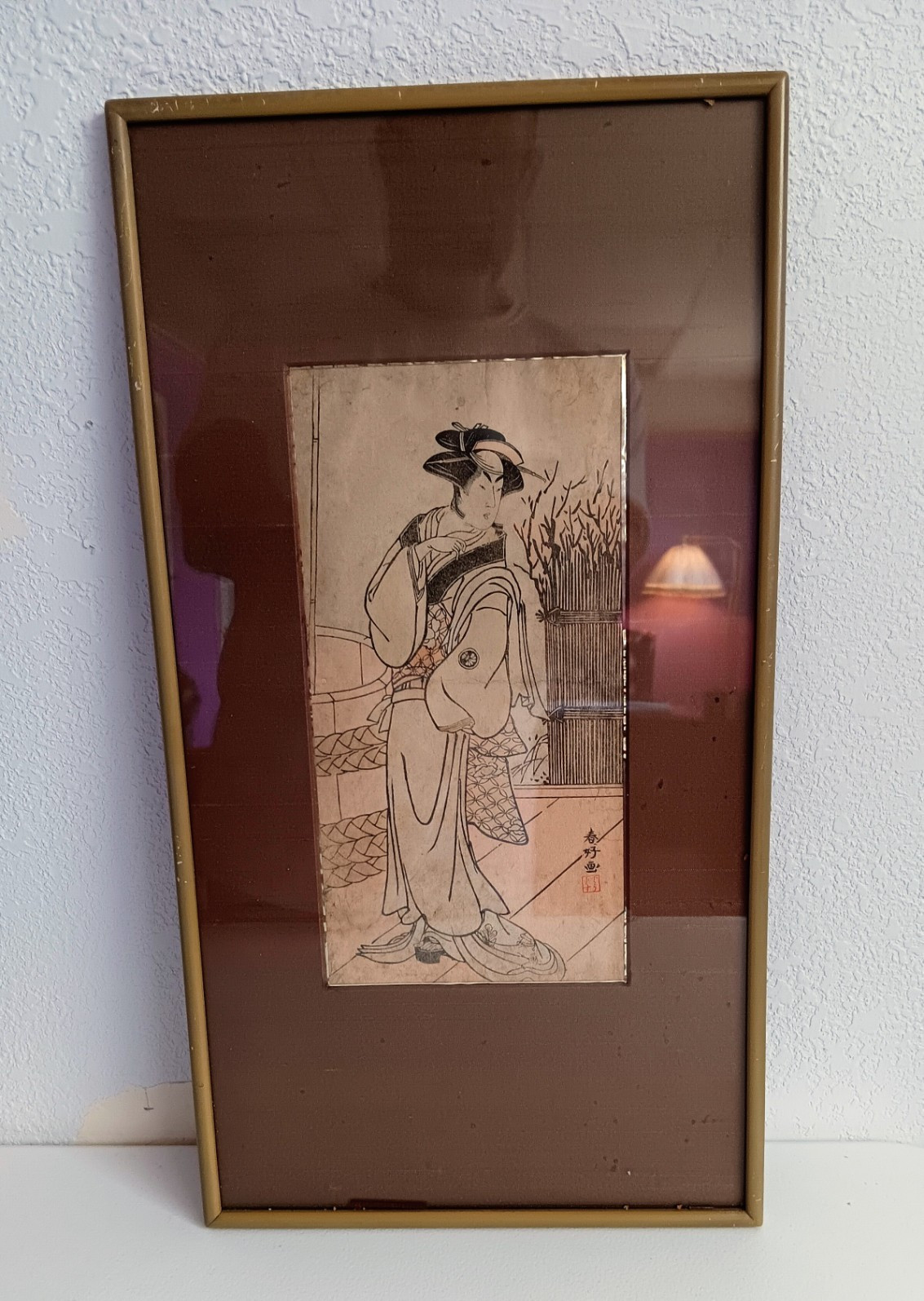 EARLY JAPANESE KABUKI ACTOR WOODBLOCK PRINT