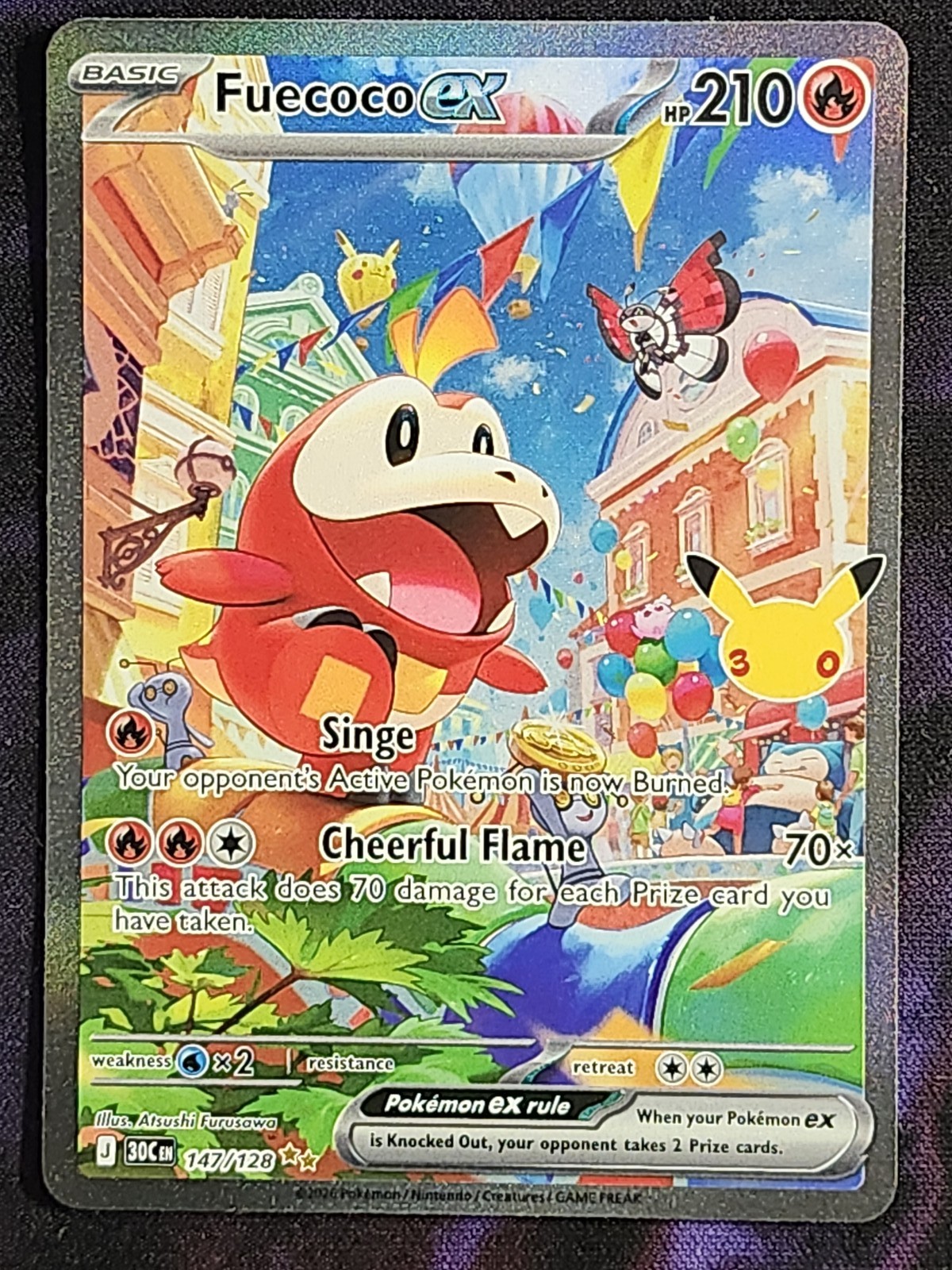 Pokemon Fuecoco EX 147/128 Celebrations 30C