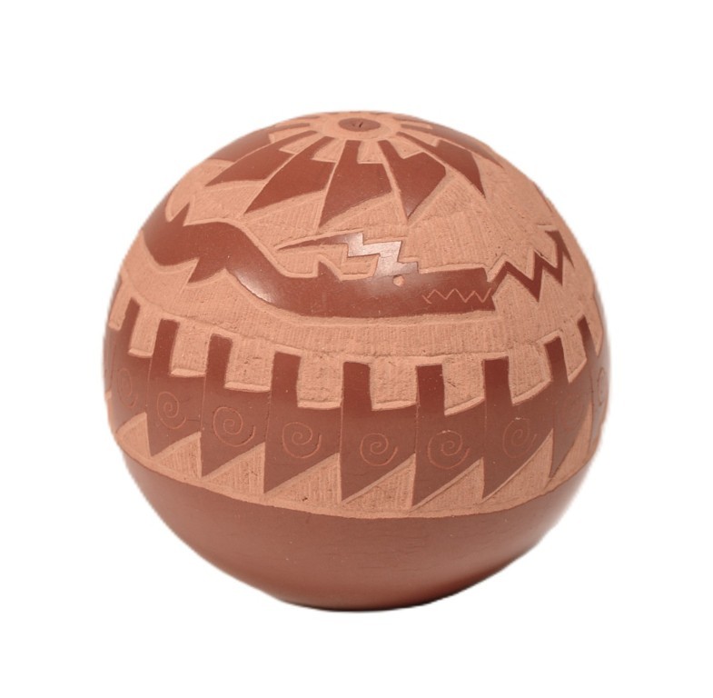 Santa Clara Pueblo Sphere Shaped Pottery By Elijah Naranjo ca. 2000