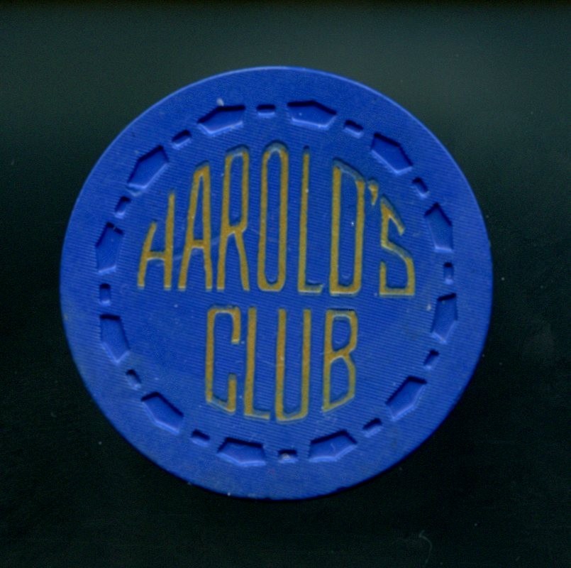 OLD VINTAGE 1951 CALIF CARD ROOM CHIP - $1.00 - HAROLD\'S CLUB - EL CENTRO CA
