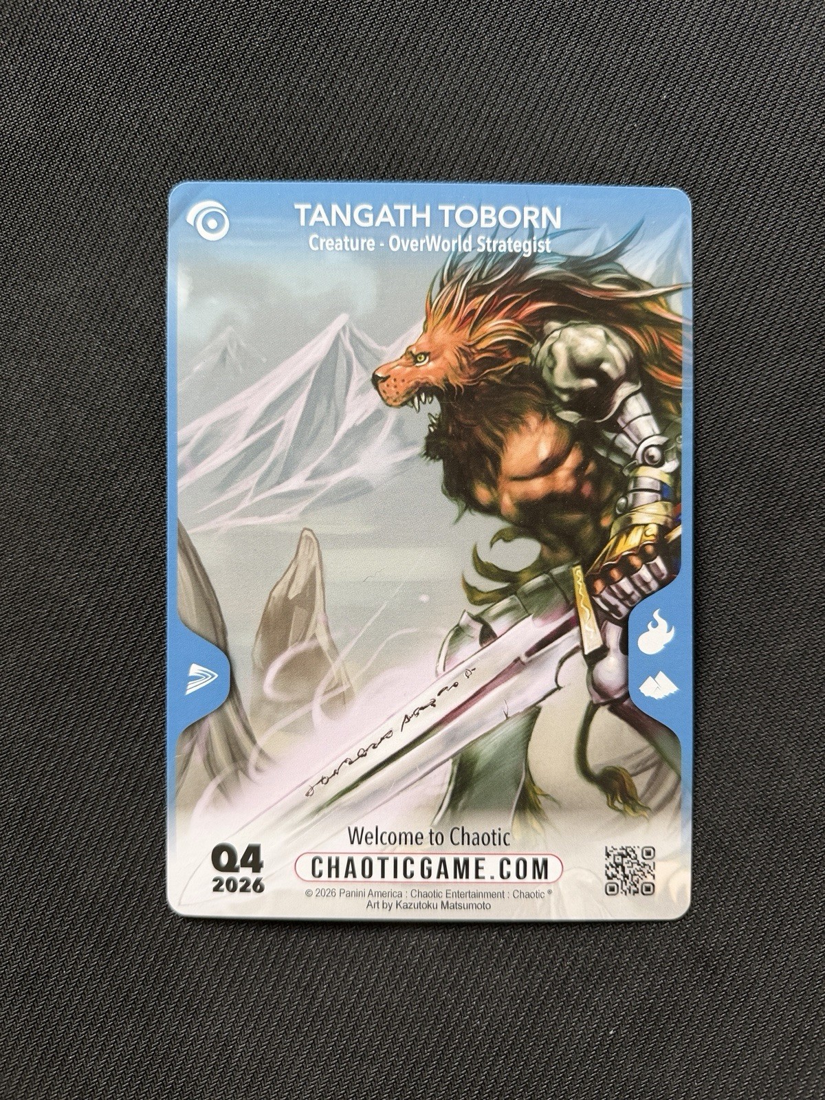 SDCC Exclusive Tangath Toborn Jumbo Promo Card Chaotic TCG 2026 Panini