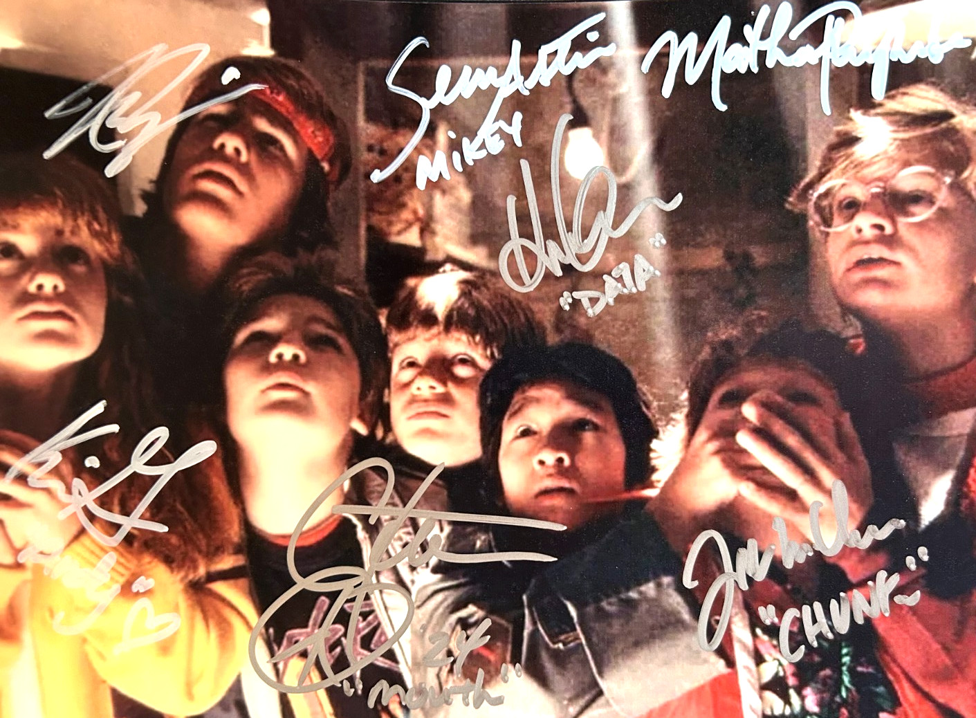 THE GOONIES Cast x7 Signed 8x10\