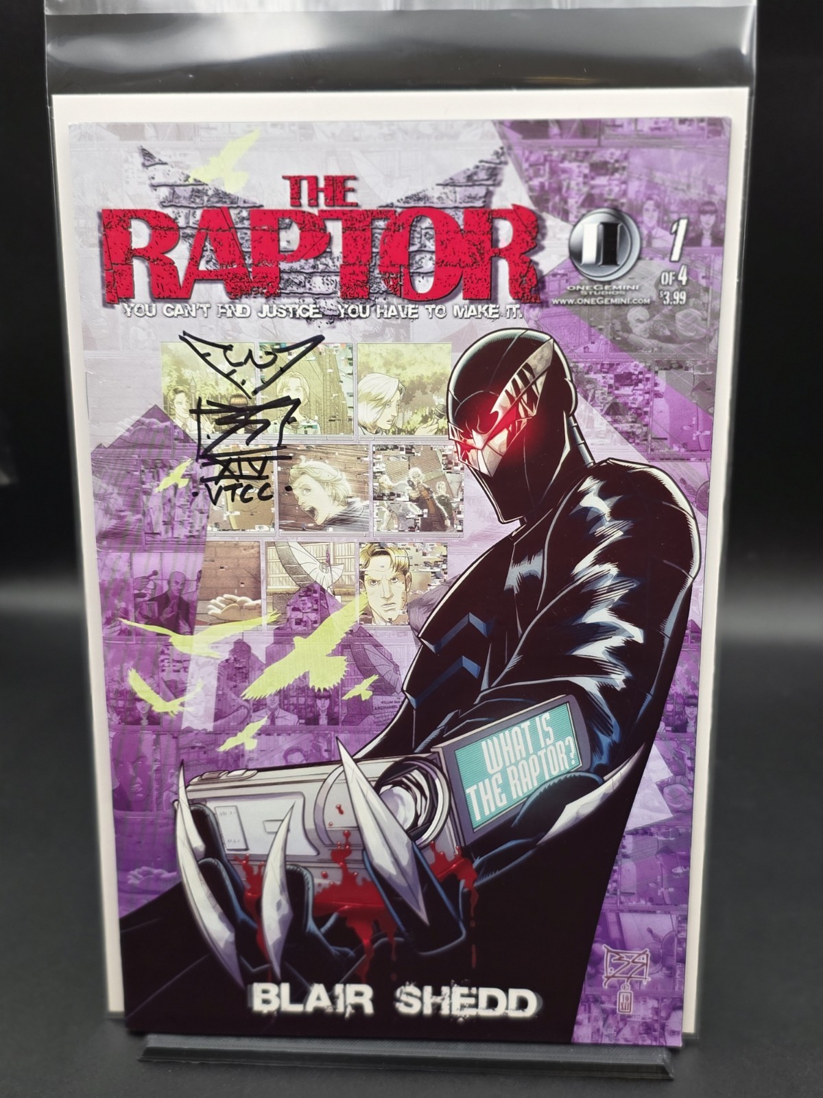 The Raptor #1  signed remarked Blair Shedd  ( 2012  )  