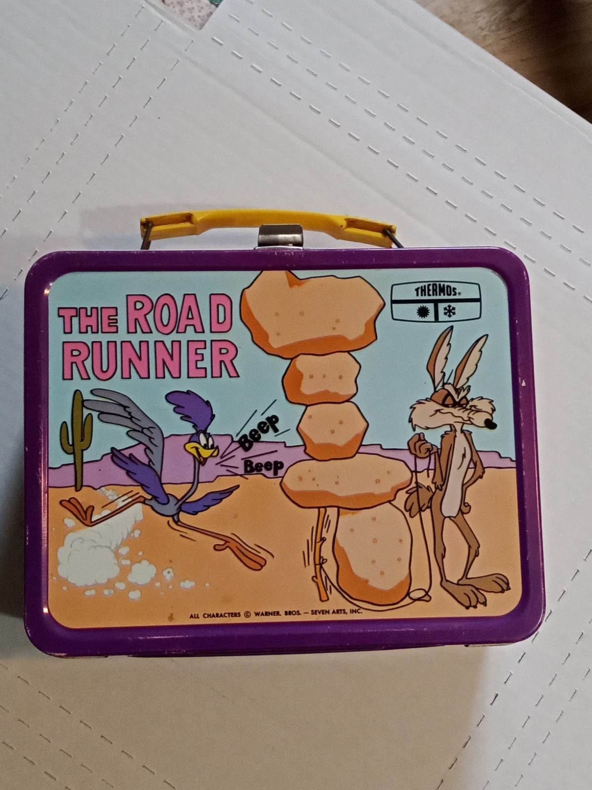 Vintage The Road Runner Lunchbox And Thermos 1970,S