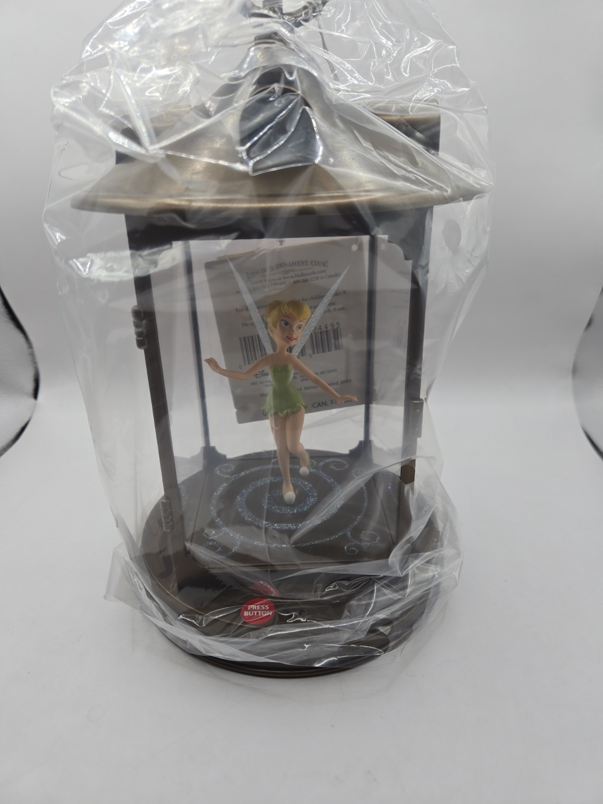 2005 Hallmark Disney Peter Pan Tinker Bell Lantern Magic Light Sound  Motion NEW