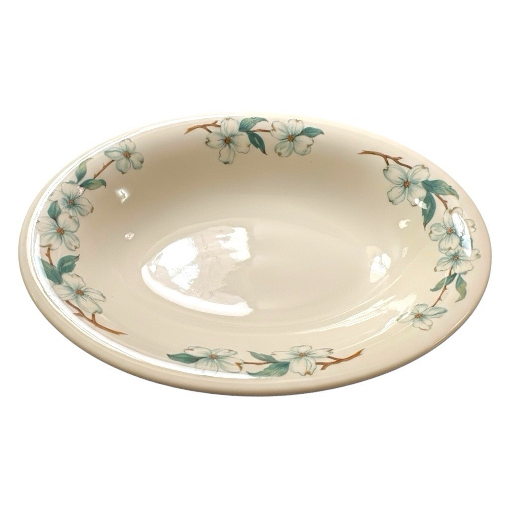 Vintage Mayer China Restaurantware Oval Bowl Dogwood Floral