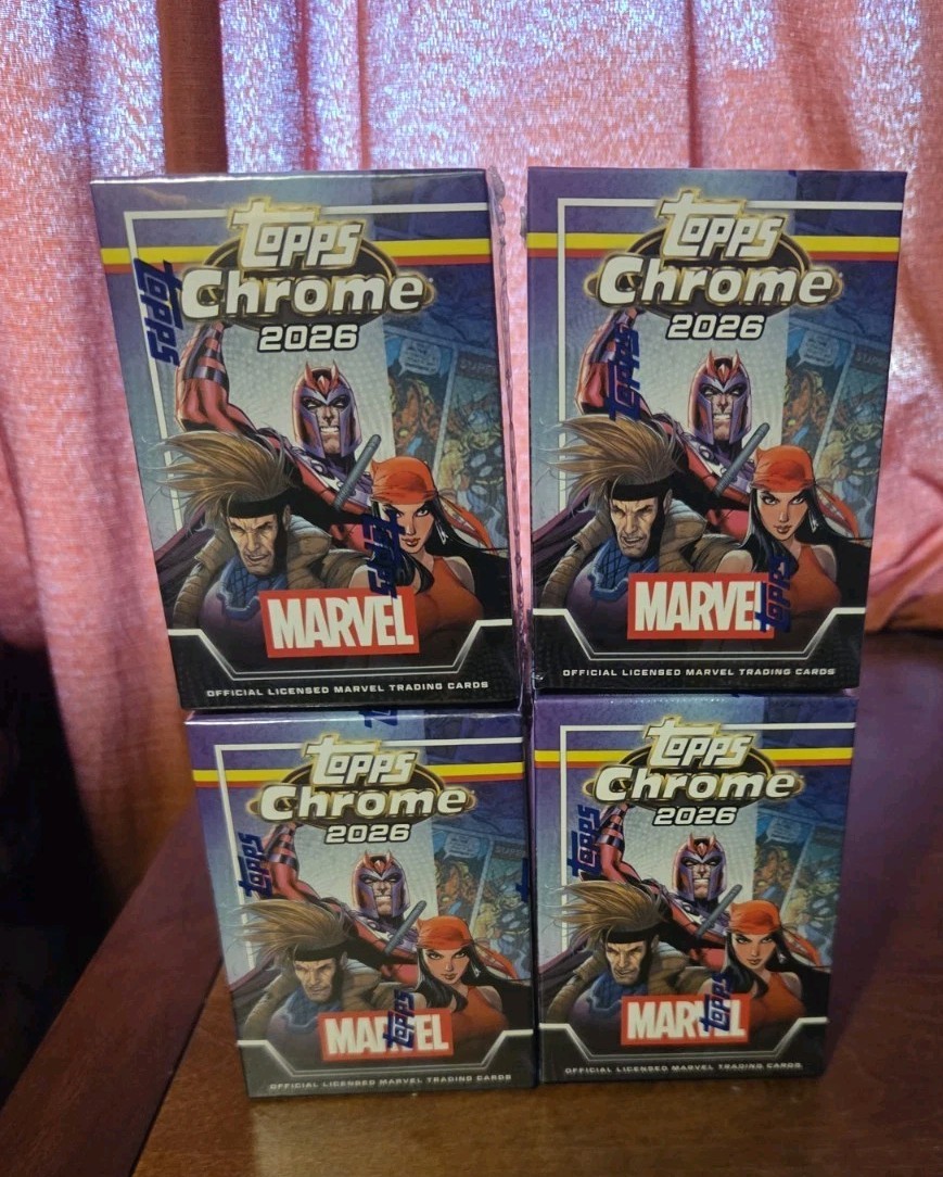 TOPPS CHROME MARVEL COMICS 2026 VALUE BLASTER BOX Lot Of 4 NEW SEALED