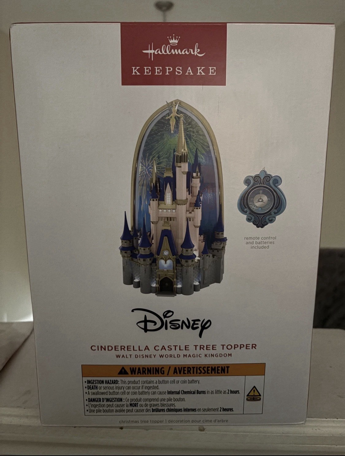 Hallmark 2026 Walt Disney World Magic Kingdom Cinderella Castle Tree Topper NEW