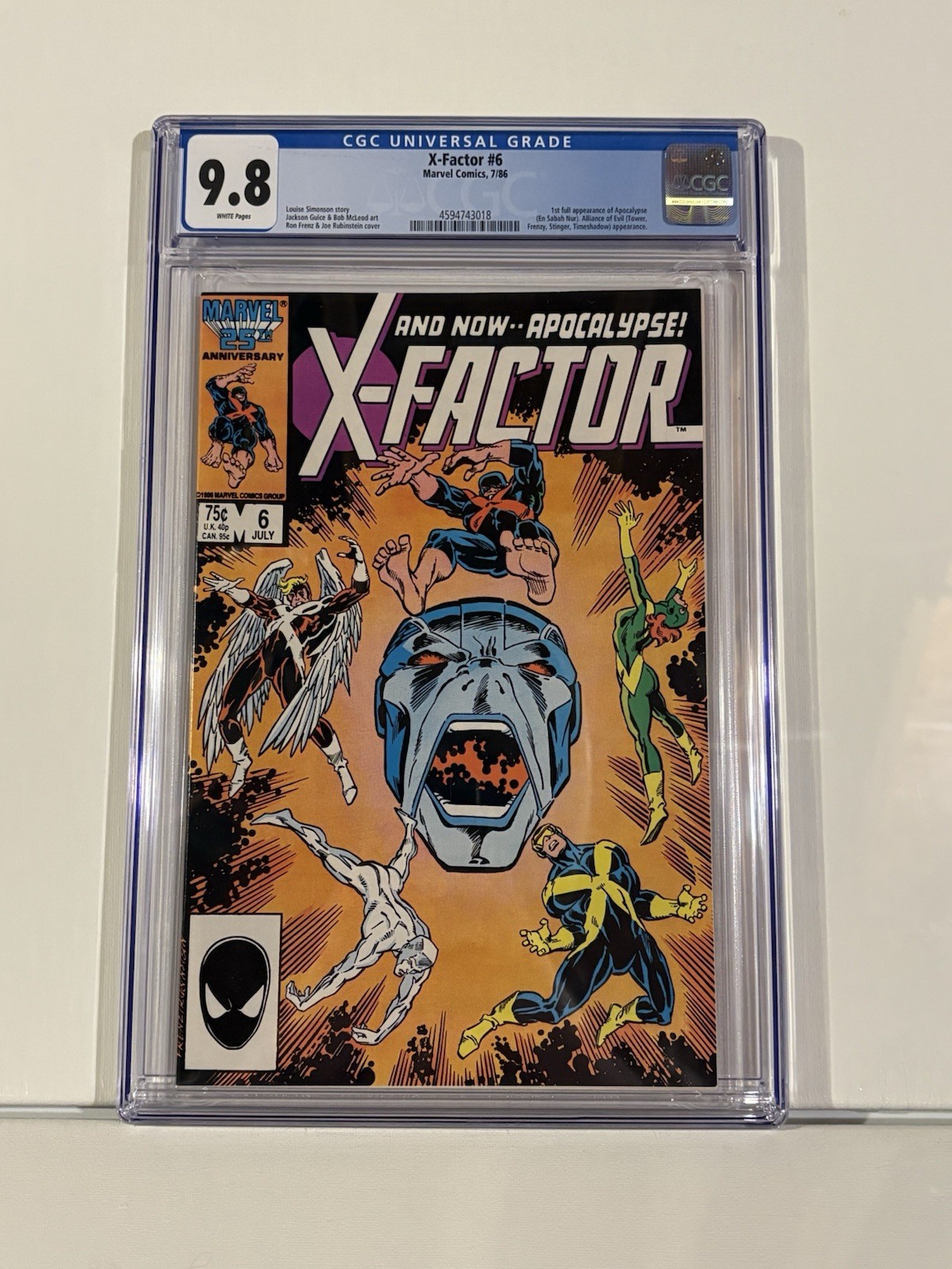 X-FACTOR #6 *CGC 9.8* 1st Full APOCALYPSE Appearance 1986 MARVEL Key Issue