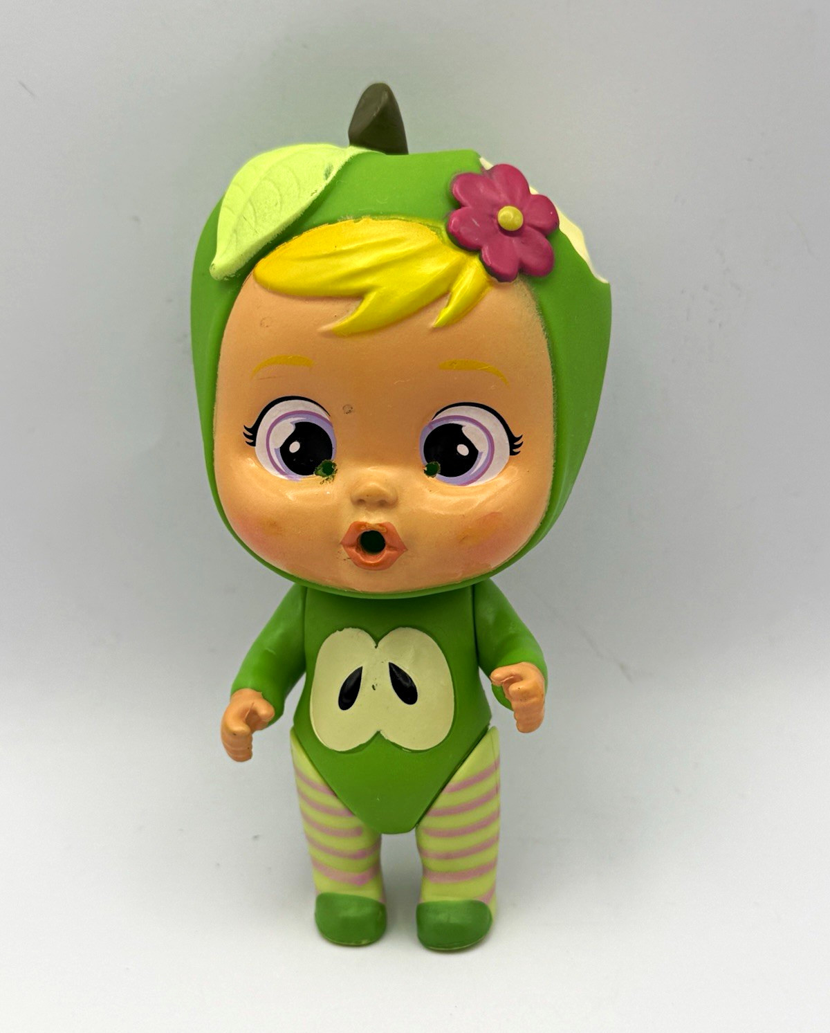 IMC Toys Cry Babies Magic Tears Green Apple Costume Figure w/ Flower Leaf Hood