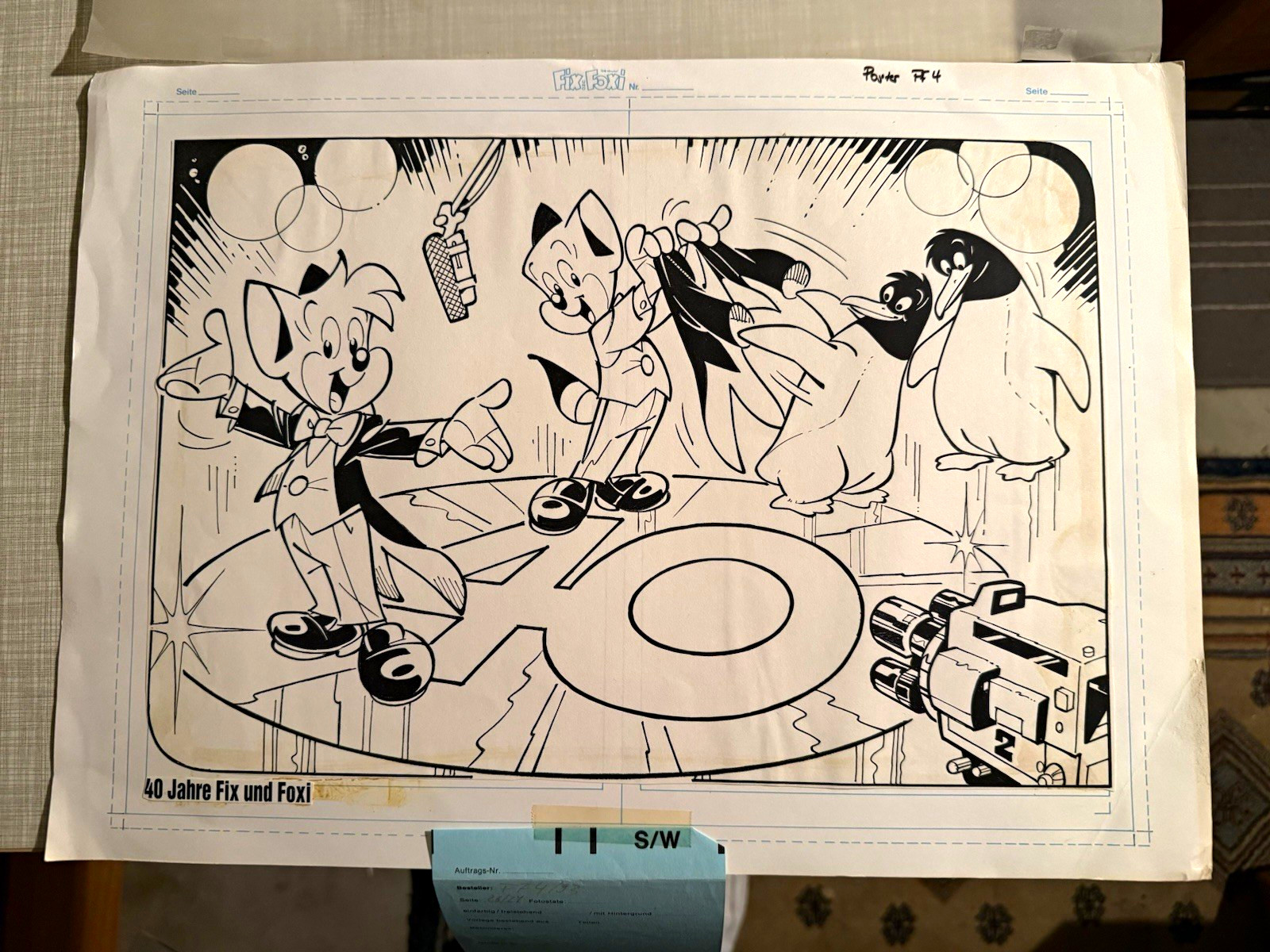 Fix and Foxi - 40 Years - B/W Comic Original Drawing - Poster #4