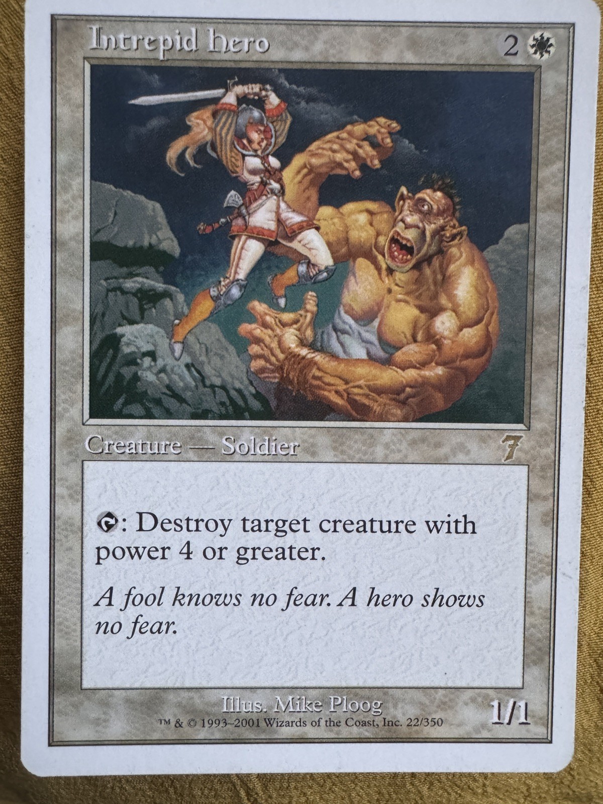 Mtg INTREPID HERO Nm  7th edition 