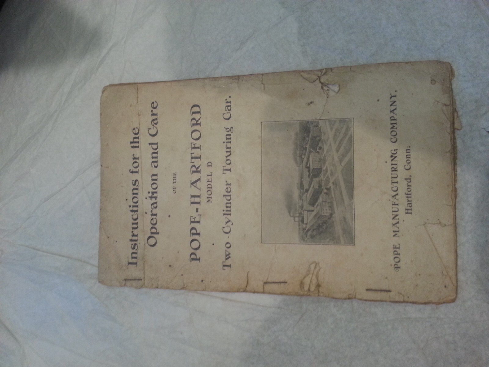 Antique 1904 Pope- Hartford Model D Two Cylinder Touring Car Pamphlet