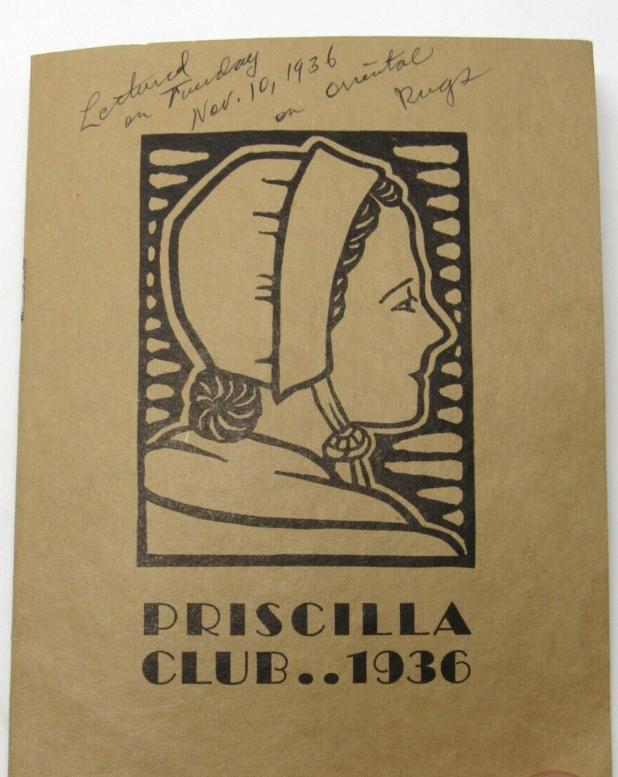 Priscilla Club 1936 1st Congregational Church Armenian Oriental Rug Presentation