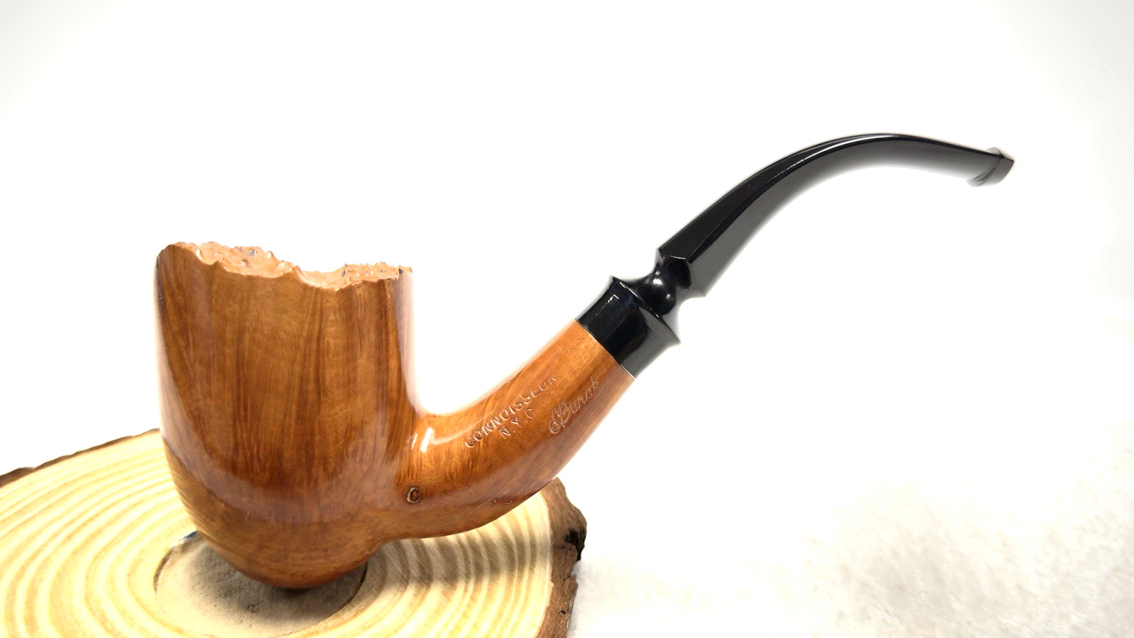 ED BURAK  CONNOISSEUR N.Y.C UNSMOKED / NOS Smooth Bent Egg Freehand Stunner