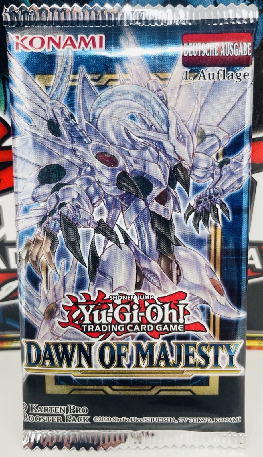Yu-Gi-Oh TCG DAMA Dawn of Majesty Booster With 9 Cards 1st Edition German Original Packaging