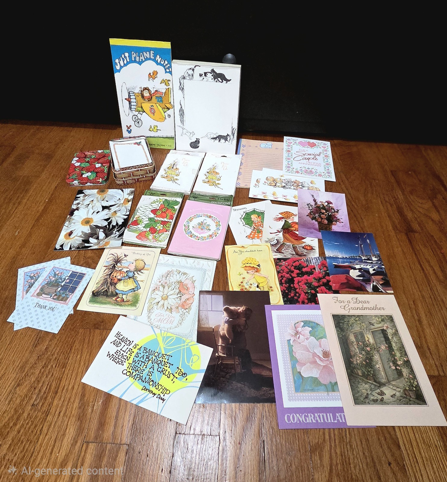 VTG Mixed Greeting Card Invitations Stationery Ephemera Lot 30pc 60s 70s Retro