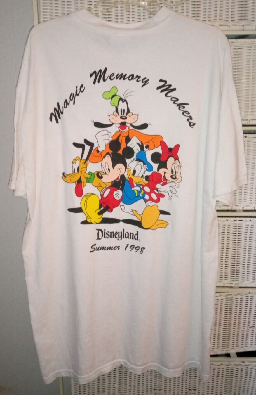 Disneyland Fab 5 Magic Memory Makers Summer 1998 T-Shirt Size XL Vintage