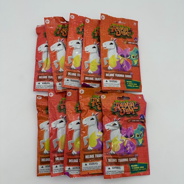 Animal Jam Deluxe Trading Cards And Unused Codes LOT OF 10 PACKS