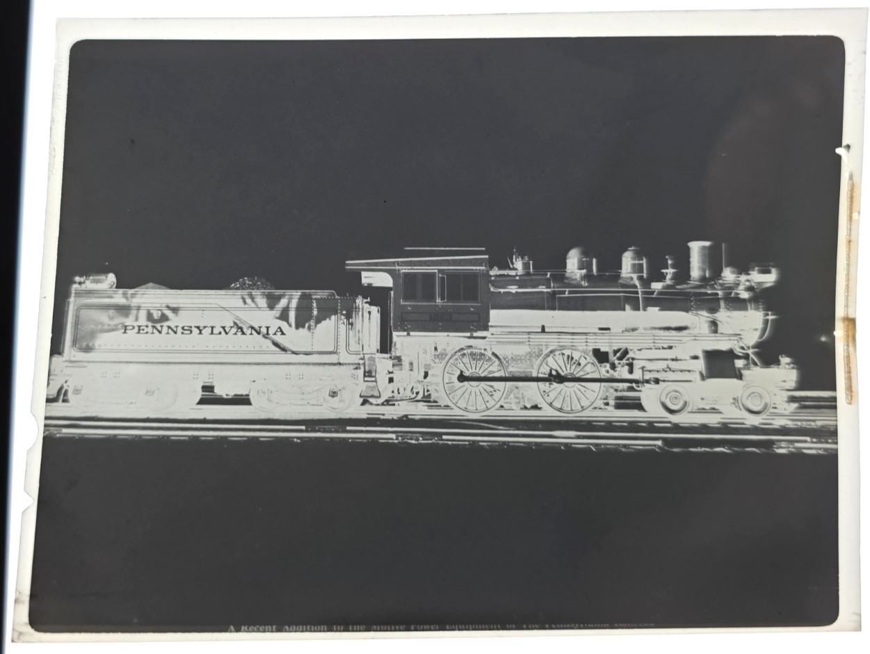 C. 1940s PRR Juniata D-16B 4-4-0 PRR #1223 Builders Copy Negative Baldwin File