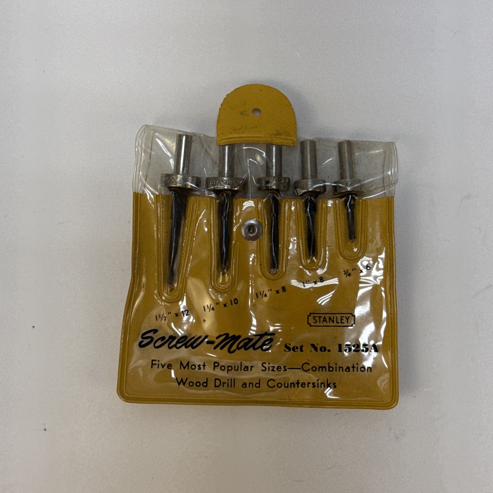 VTG STANLEY No. 1525A Screw-Mate Drill & Countersink Set W/Pouch - Made in USA