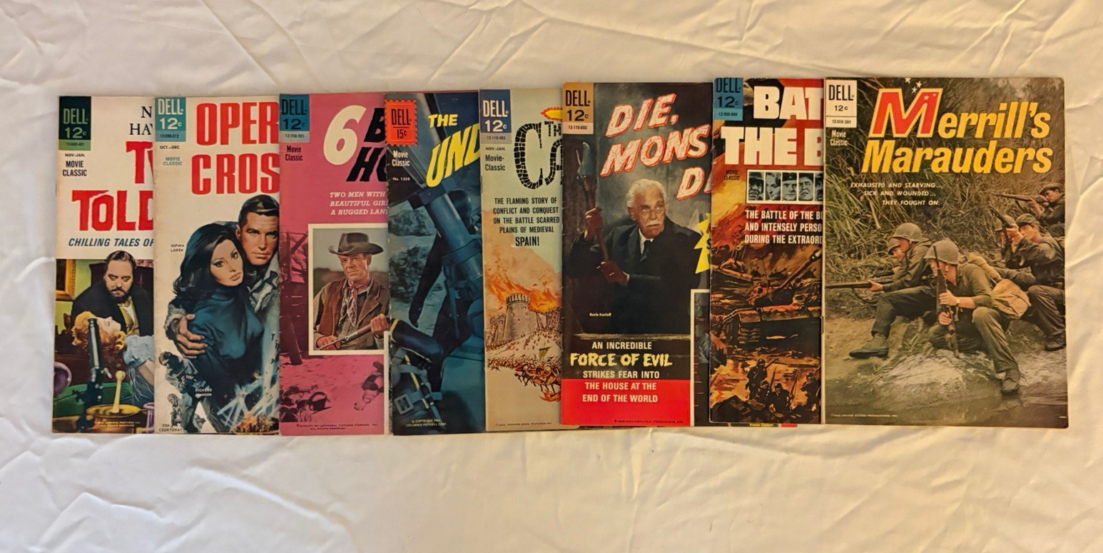 Dell Gold Key Movie Classics 8 issue Golden Silver Age Comics Lot Run Collection