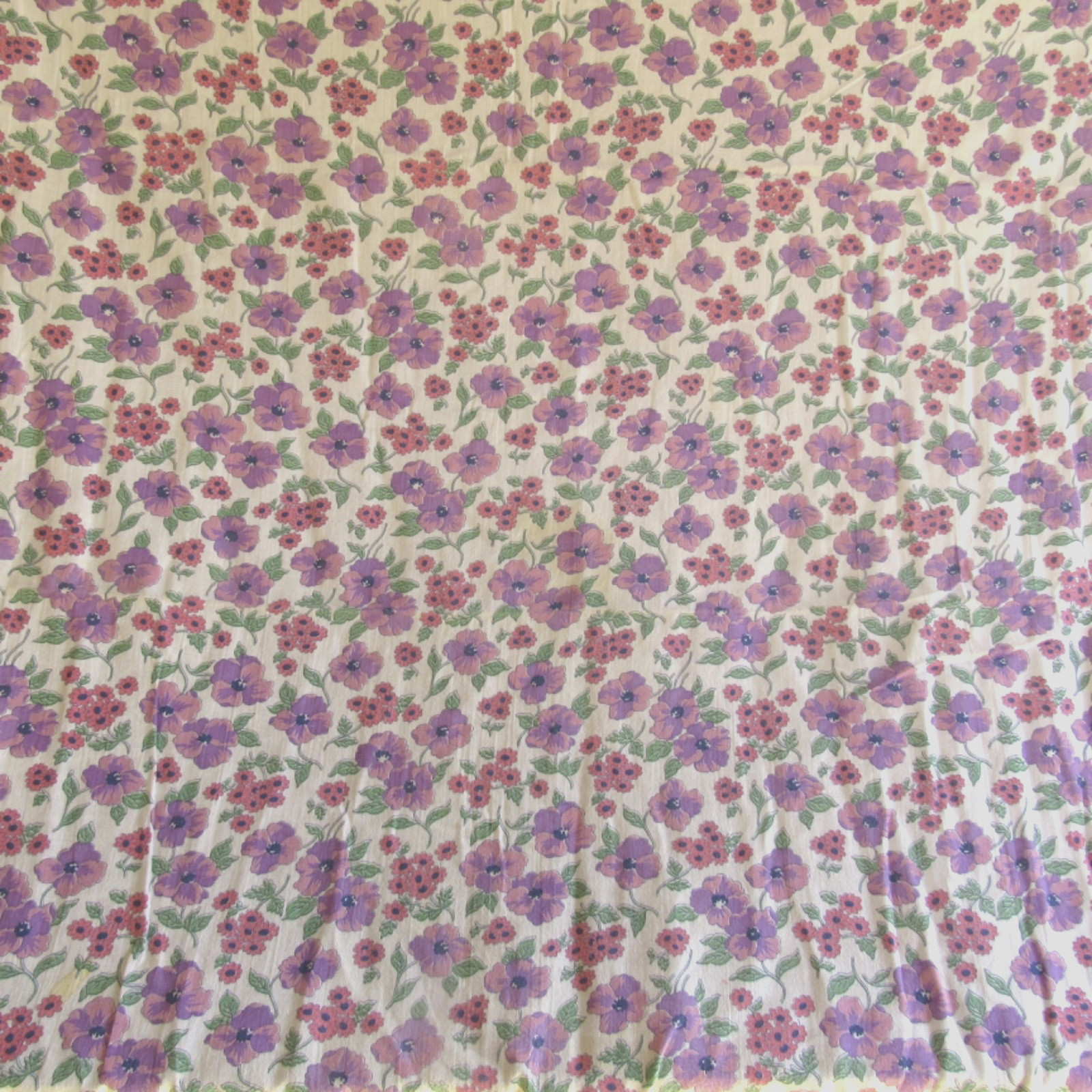 Vintage Feed Sack Purple Flower Open 47 x 37.5\