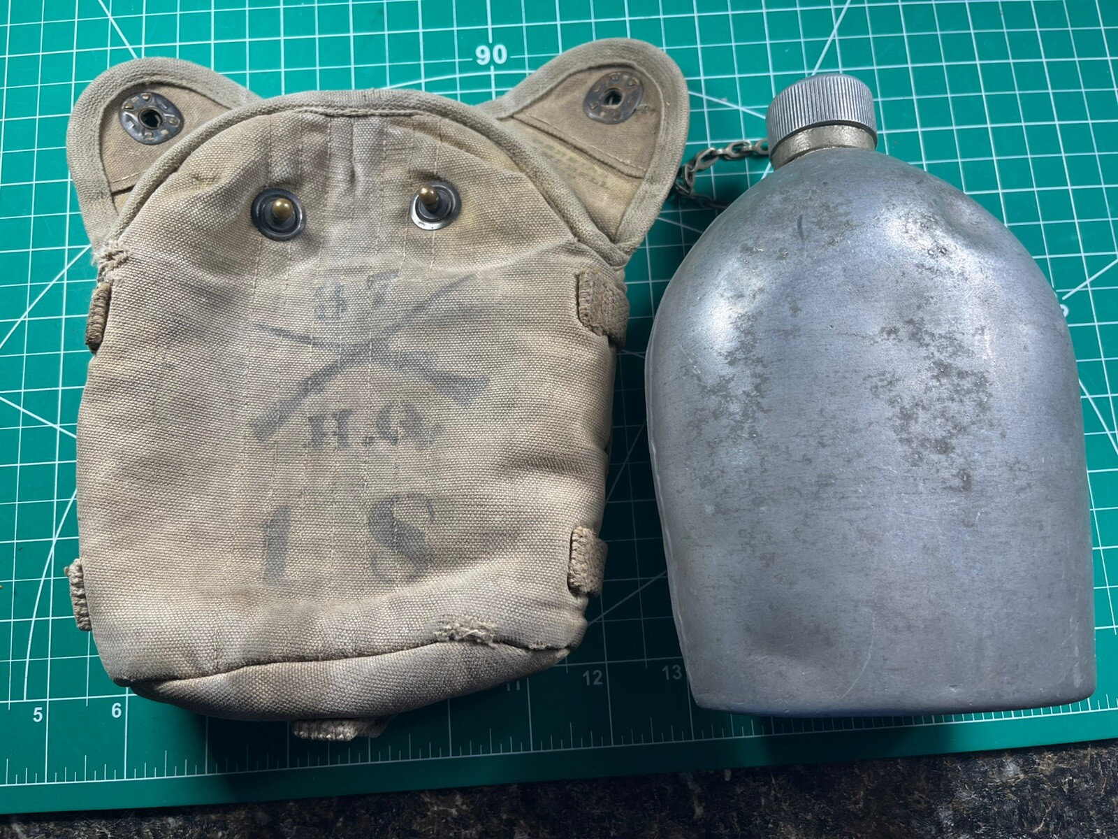 WWI US Army 37th Infantry Regiment HQ Canteen and Cover