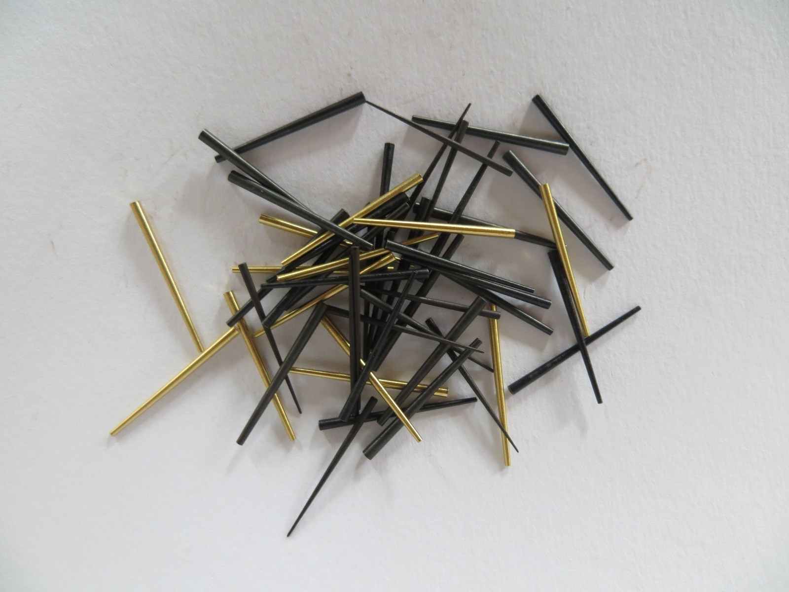 Brass and Steel Clock Tapered Pins - Assorted sizes - Package of 50