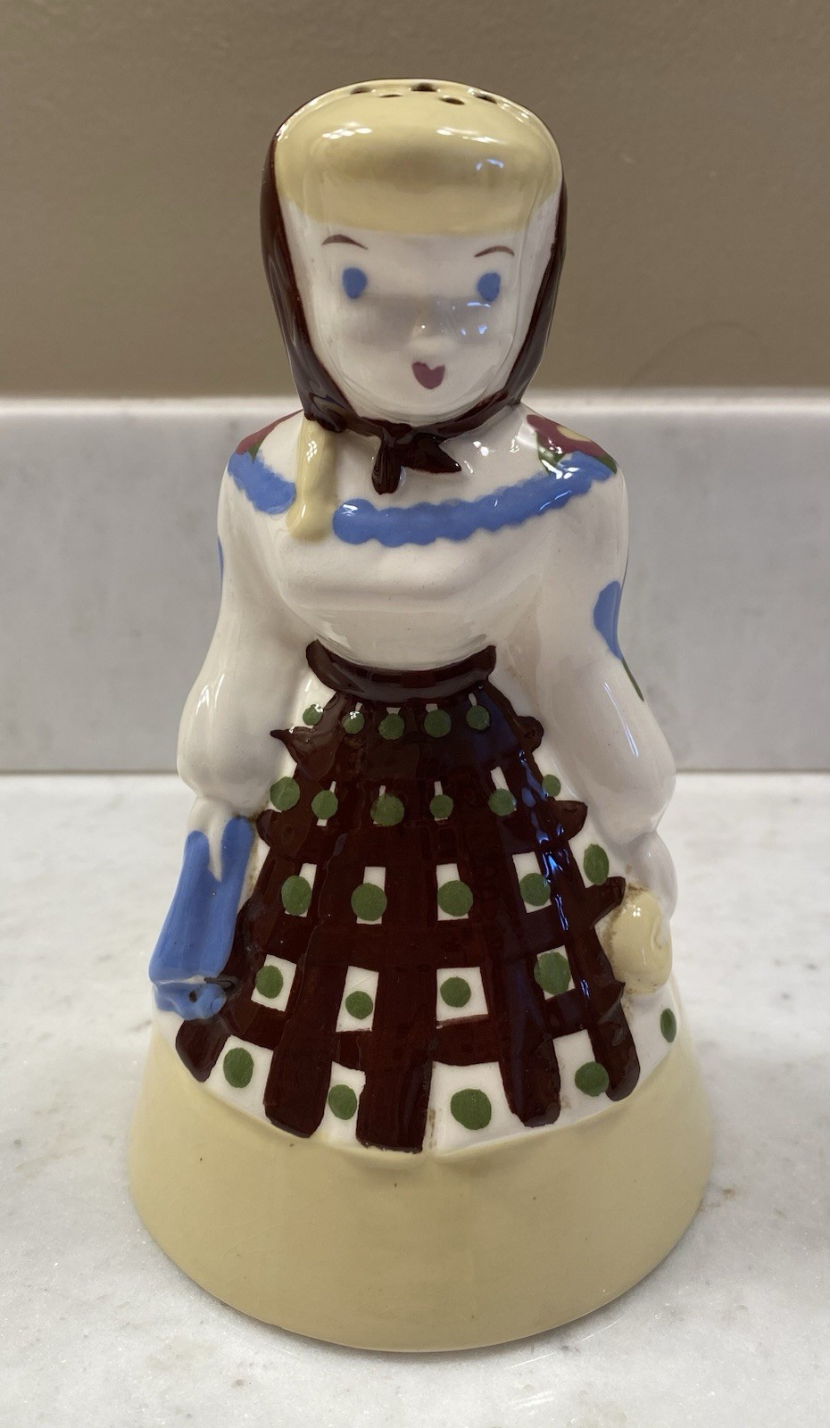 Vintage 1950s California Cleminsons “Katrina” Cleanser Shaker – Hand Painted