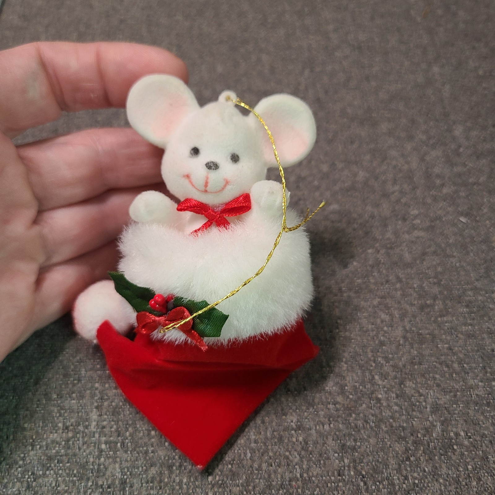 Avon Peek A Boo Mouse Ornament, Gift Collection Vintage Christmas Holiday NIB