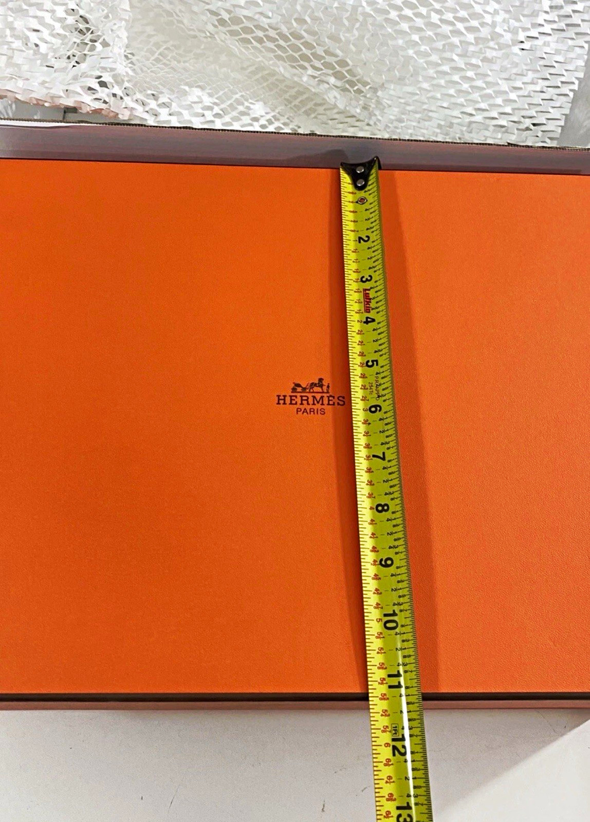 Hermes Paris kelly birkin  Orange Rectangle Box w/ tissue ribbon 