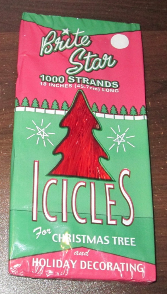 Vintage Style RED Brite Star 18” Icicles Christmas Tree 1000 Strands Tinsel USA