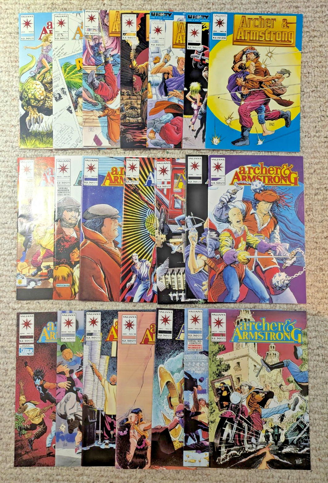 Archer and Armstrong #0 - #21 1992 Barry Windsor Smith Near Mint Condition