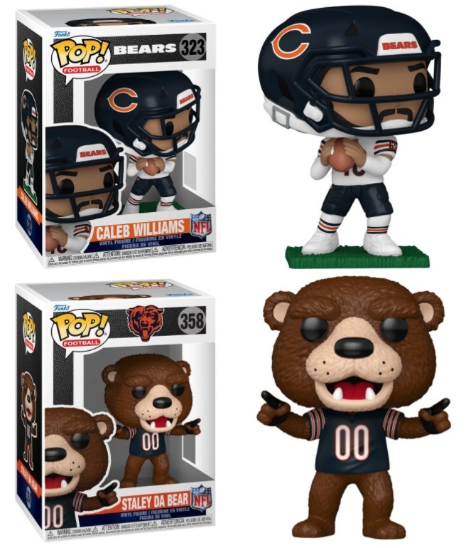 Caleb Williams & Staley (Chicago Bears) NFL Funko Pop Combo