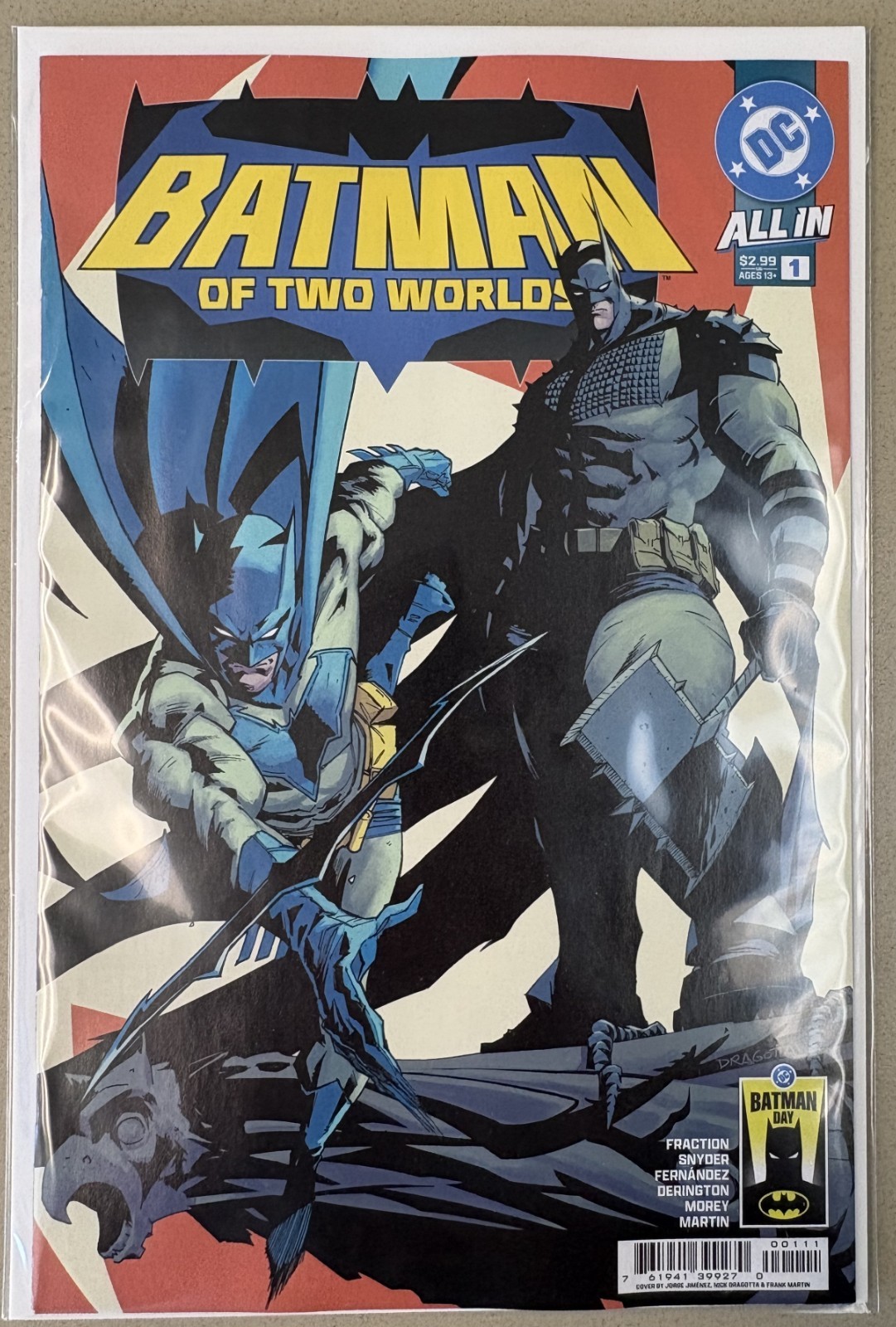 Batman of Two Worlds #1 Batman 2026 Exclusive Nick Dragotta Jorge Jimenez Cover