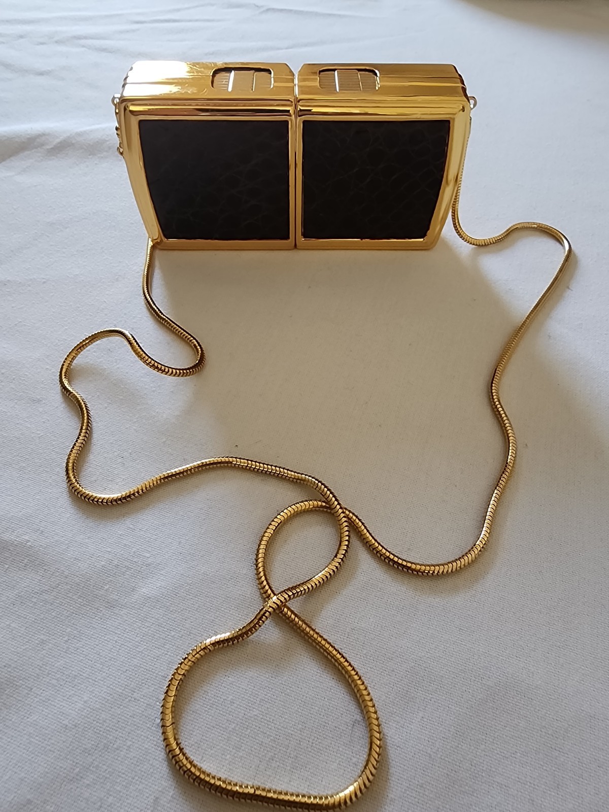 Hans Hensoldt Wetzlar 7x Sliding Opera Glasses - Crocodile Leather - Vintage