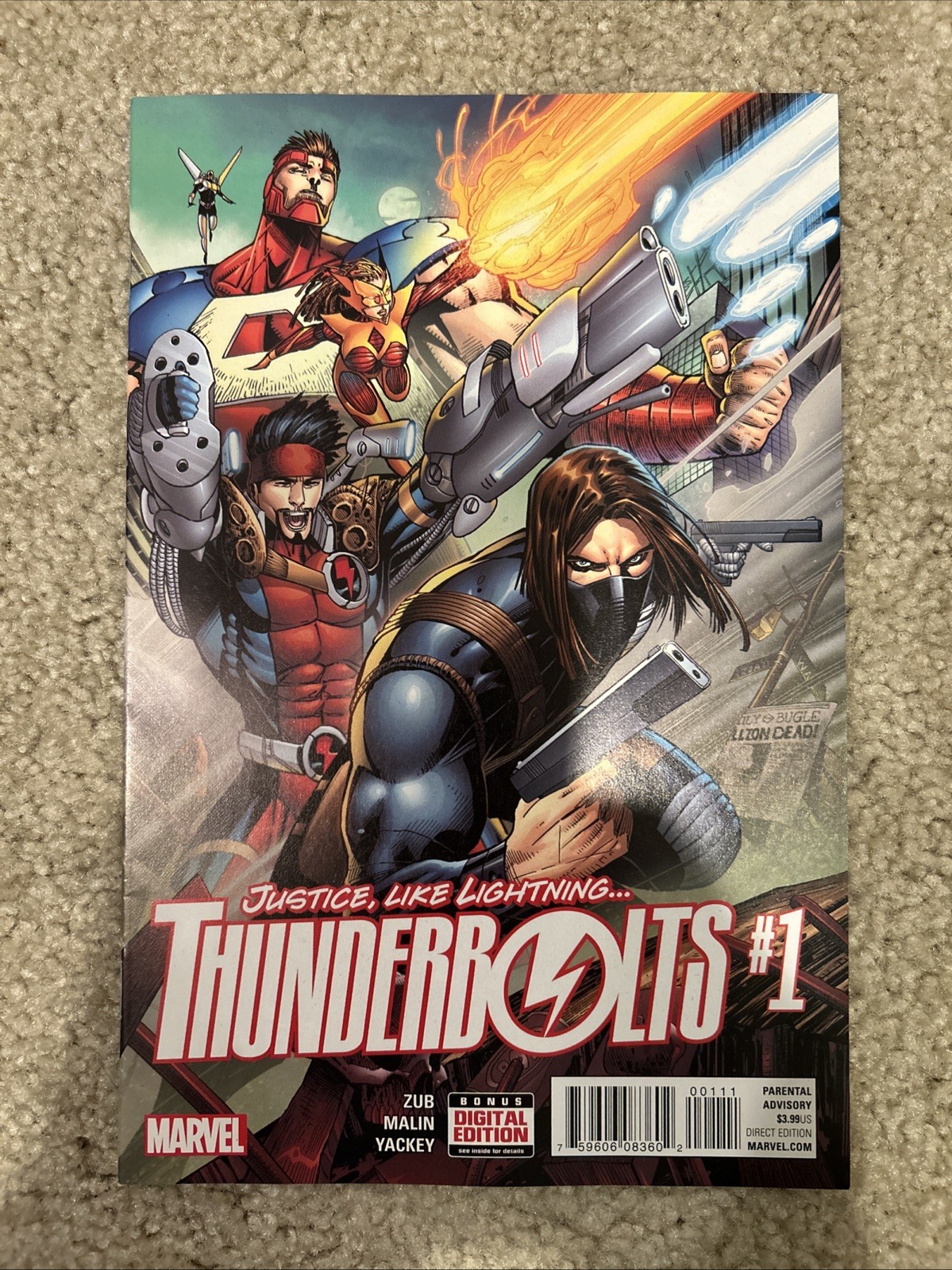 Thunderbolts #1, NM White Pages