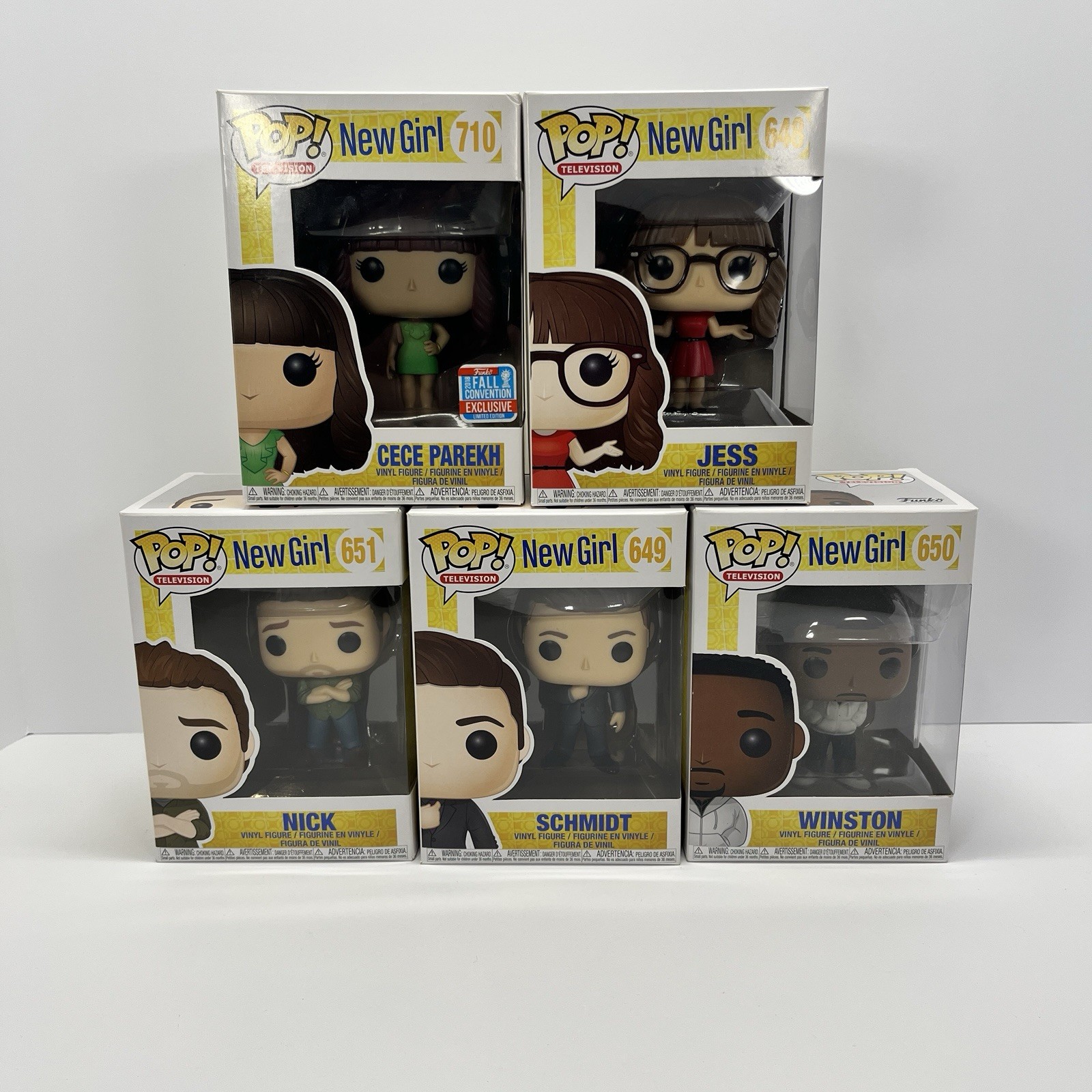 Funko Pop New Girl 5-Pack Vinyl Lot Jess Schmidt Winston Nick Cece NYCC Excl