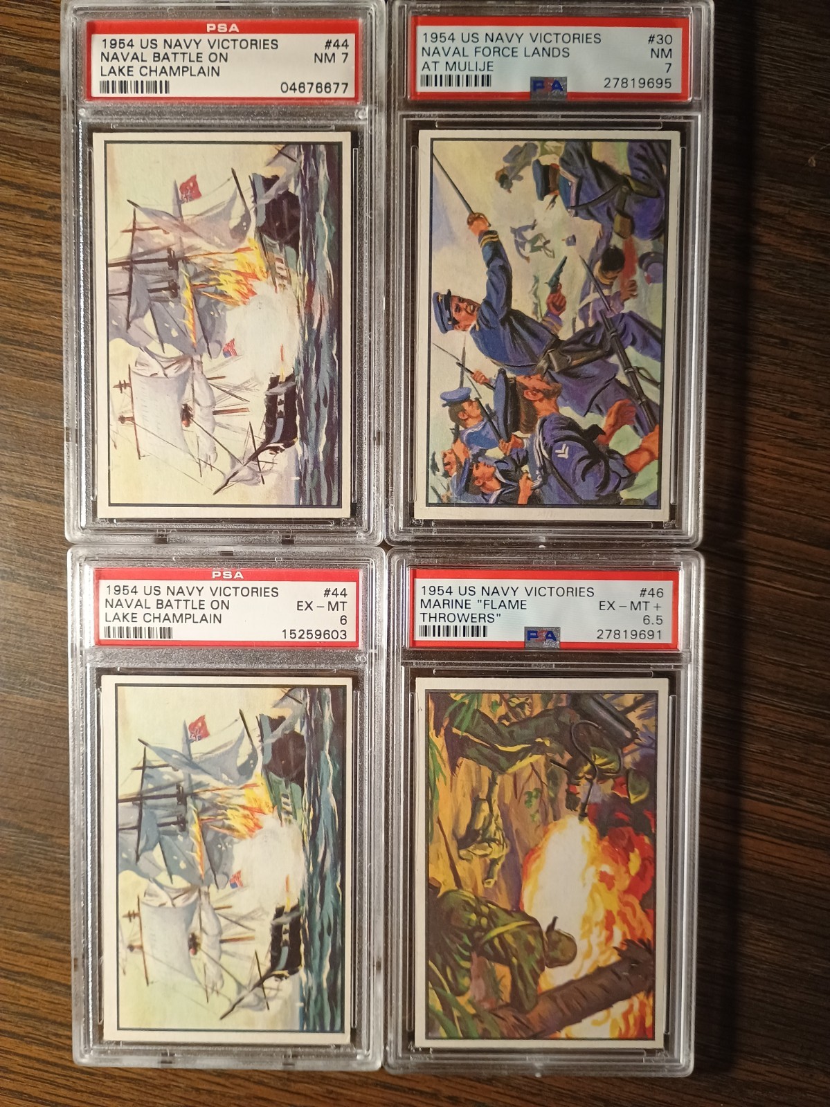 1954 US Navy Victories PSA Lot Of 4