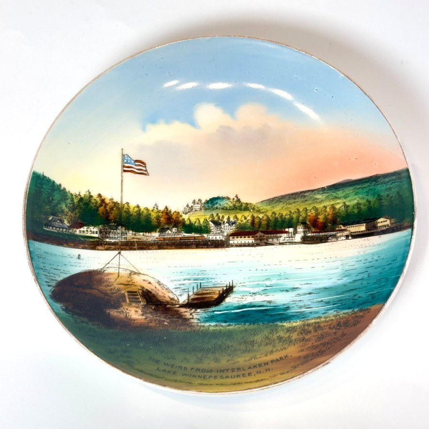 Lake Winnipesaukee NH NEW HAMPSHIRE Souvenir China TRINKET DISH PLATE