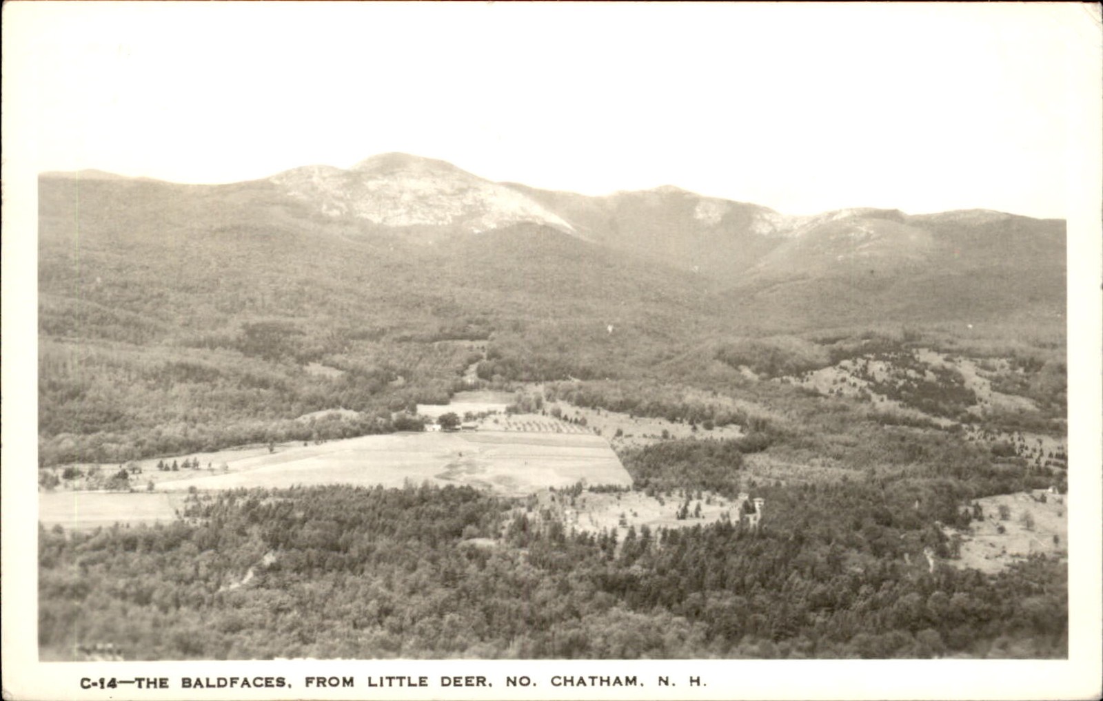 No. Chatham NH The Baldfaces c1910s Real Photo Vintage Postcard