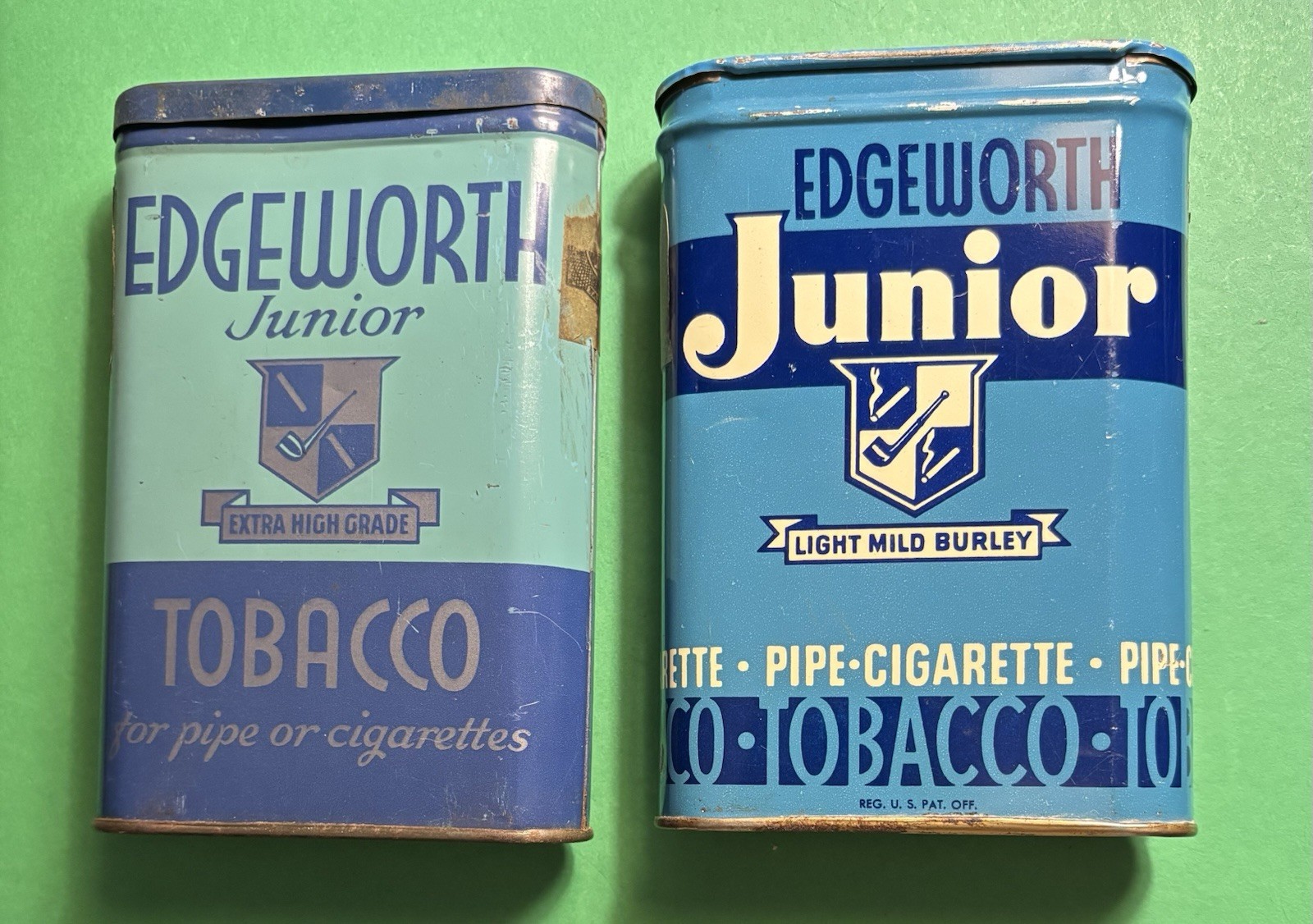 4 Edgeworth Vintage Early Pocket Tins Junior All Different Variations