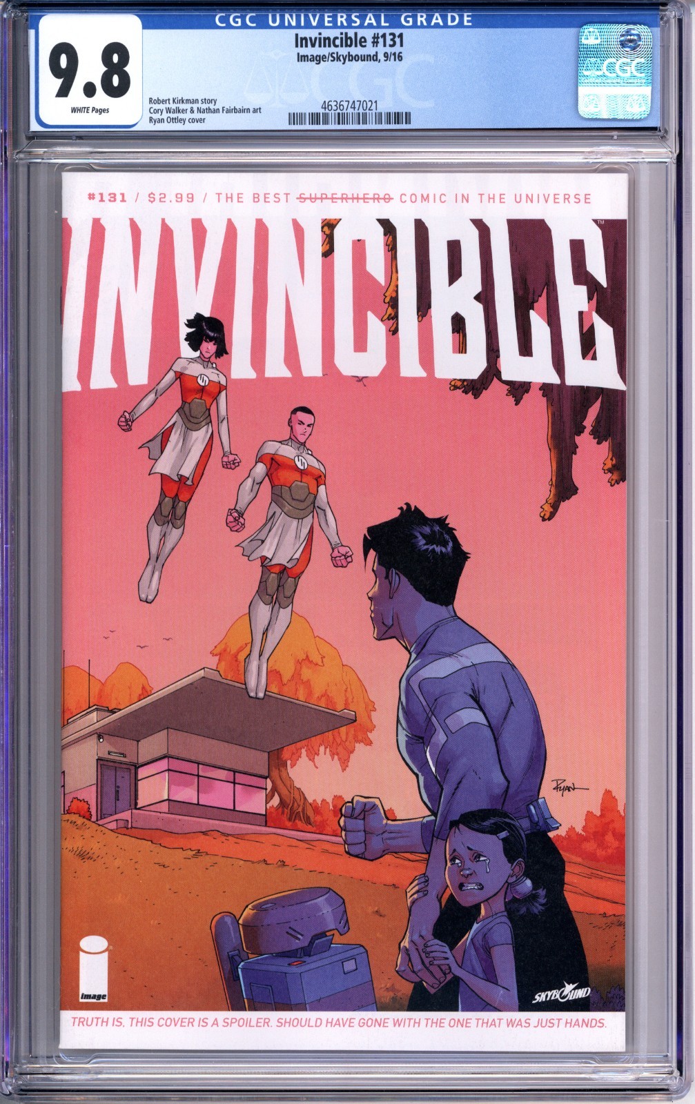 Invincible 131 CGC 9.8 NM MT near mint white pages Image comics 4636747021