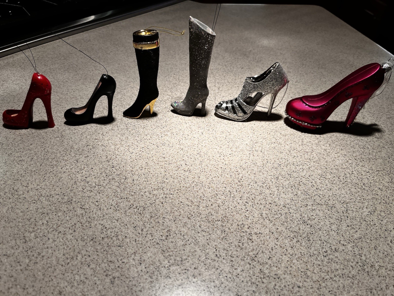 Six Elegant High Heels And Boots Ornaments For Christmas Tree/Birthday Favors