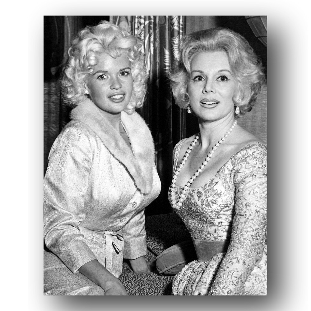 Jayne Mansfield and Eva Gabor Photo 8x10 1950s Hollywood Film Star Portrait