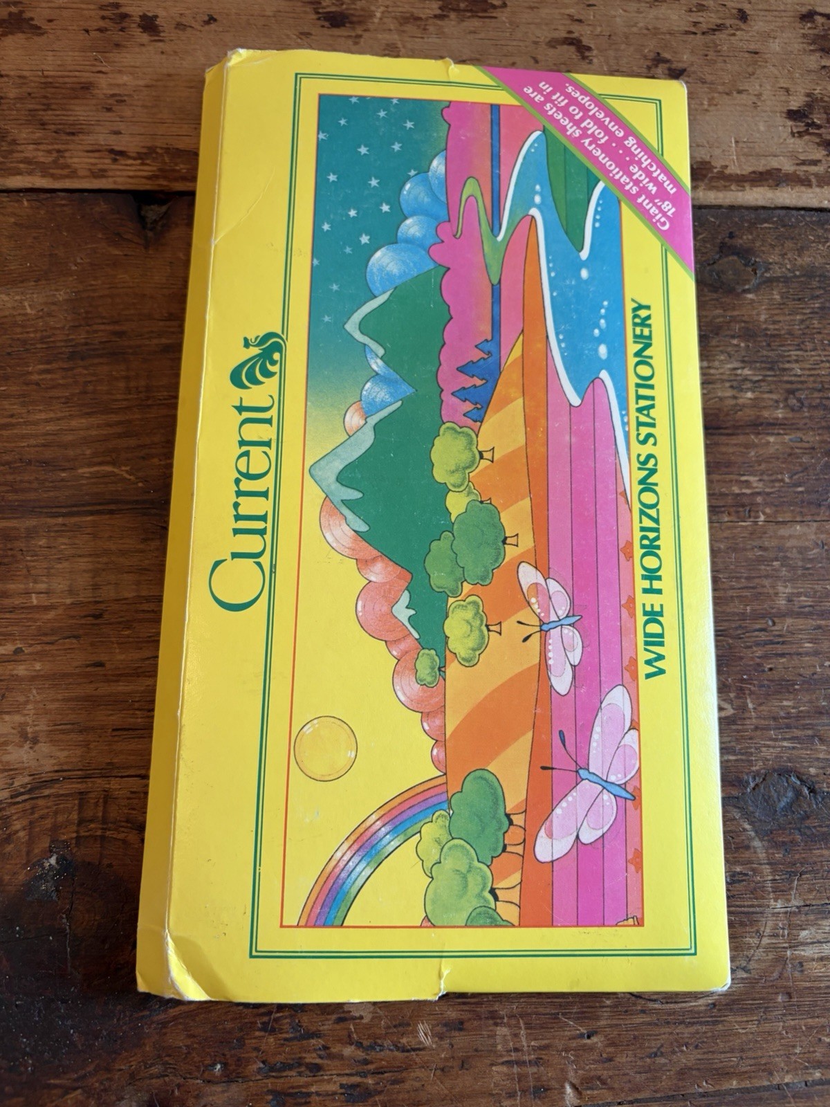 vintage Current stationery wide horizons 9 envelopes 18 sheets